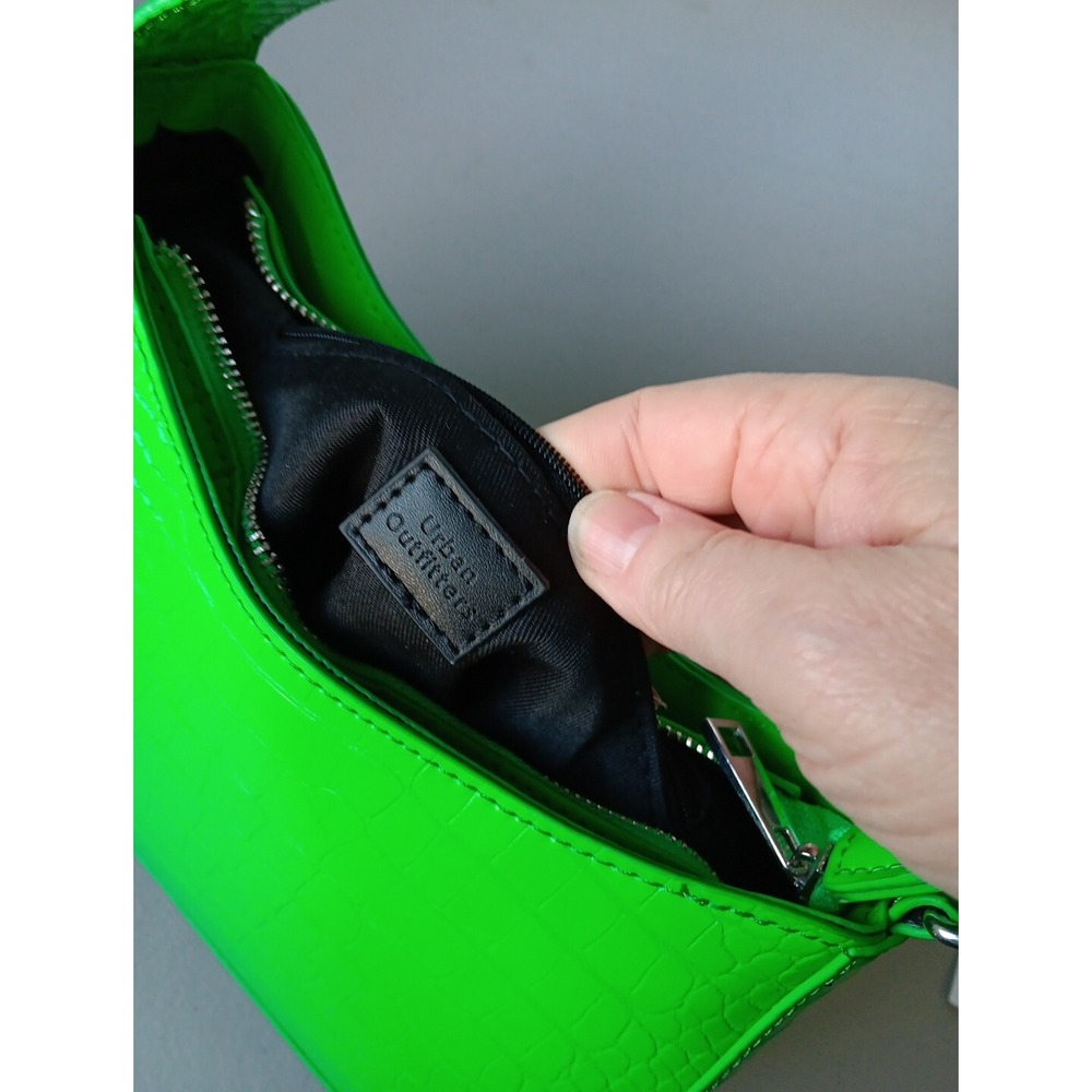 Urban Outfitters Shoulder‎ Purse GREEN Faux Crocodile Leather Y2K 90s Preppy - Picture 8 of 8
